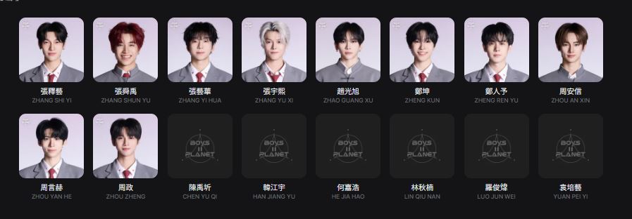 Boys planet第二季名單-boys ii planet台灣-boys planet第二季公式照-BOYS II PLANET名單