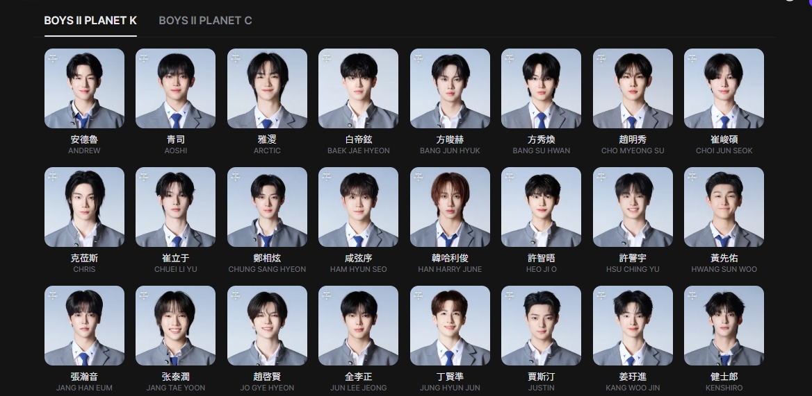  Boys planet第二季名單-boys ii planet台灣-boys planet第二季公式照-BOYS II PLANET名單