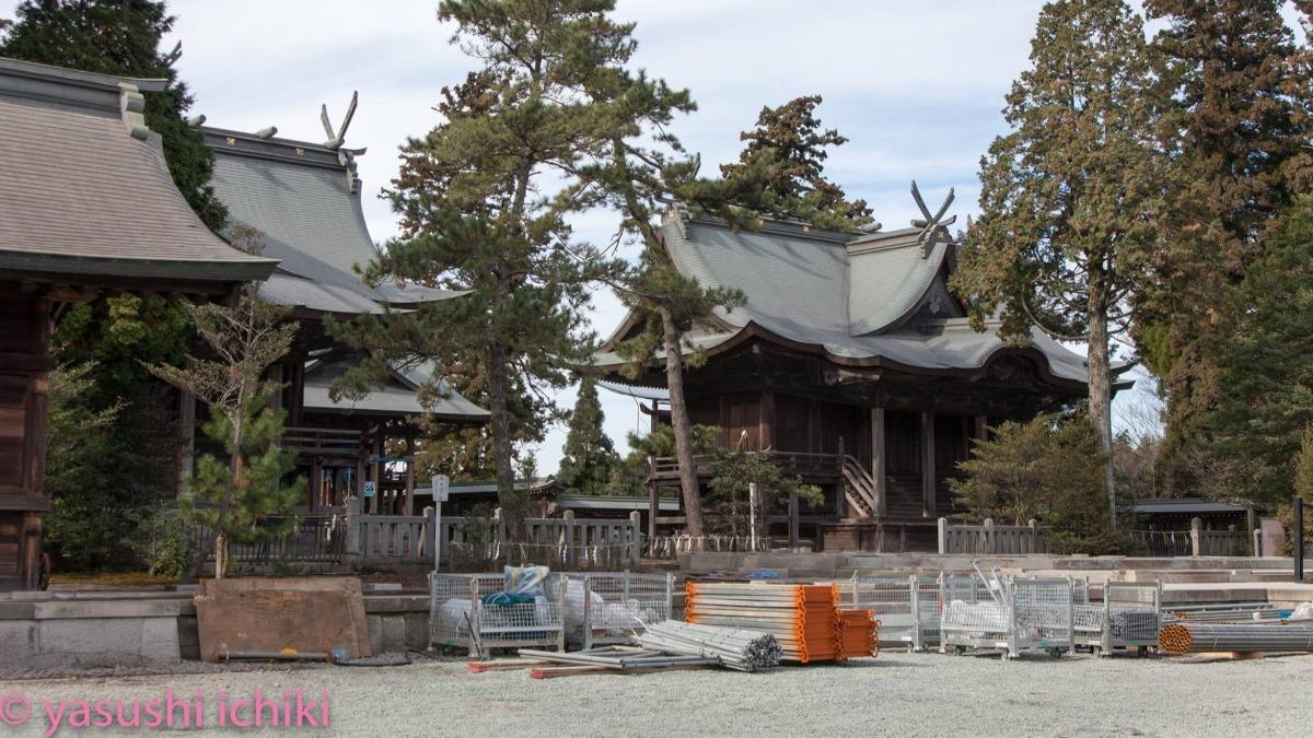 2016年熊本地震後,阿蘇神社的正殿被拆除進行重建。(圖/一木康提供)