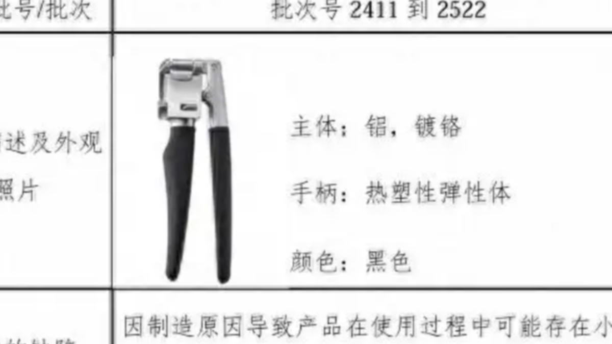 陸IKEA召回有金屬碎屑脫落風險的壓蒜器。(圖/上海市場監督管理局)