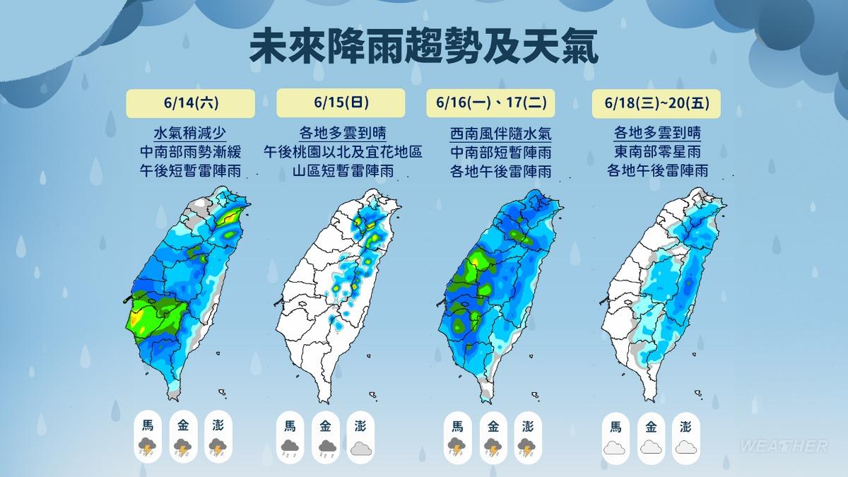未來降雨趨勢。（圖／TVBS）