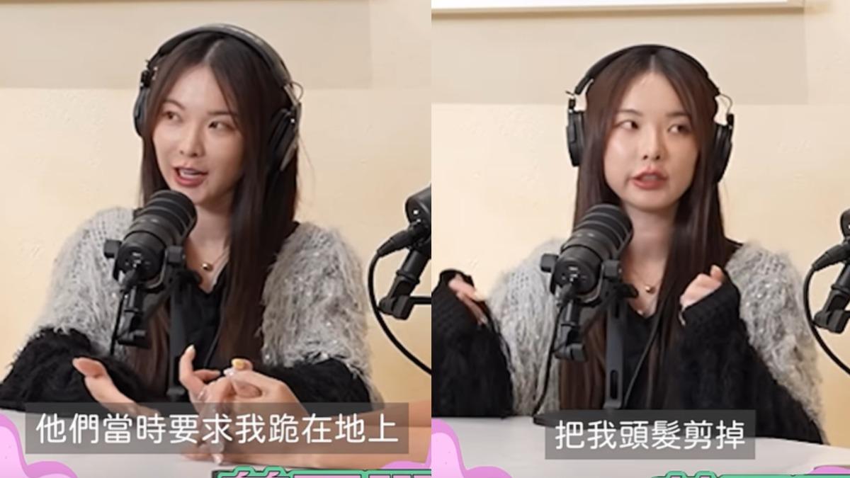 奎丁被兩個對象剪頭髮。(圖/翻攝自薔栗膠YT頻道)
