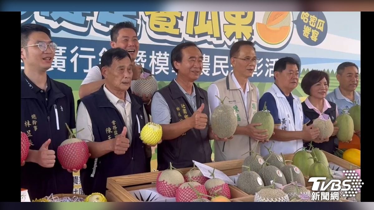 每口都是夏天的味道！壯圍哈密瓜開賣了。（圖／TVBS）