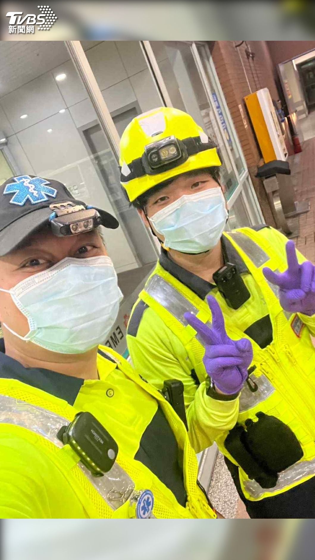 男桌球館突昏迷 醫師特考生神救援。(圖/新竹縣消防局提供)