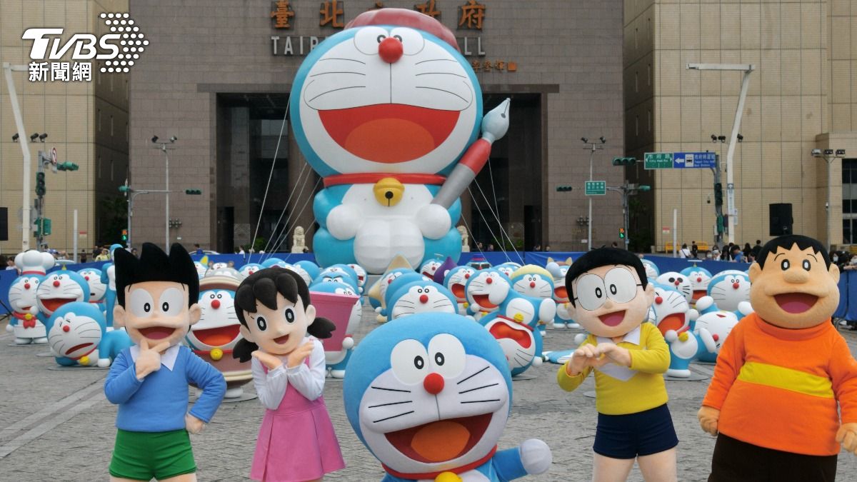 經典角色大雄、靜香、胖虎與小夫也驚喜同框。（圖／胡瑞麒攝）