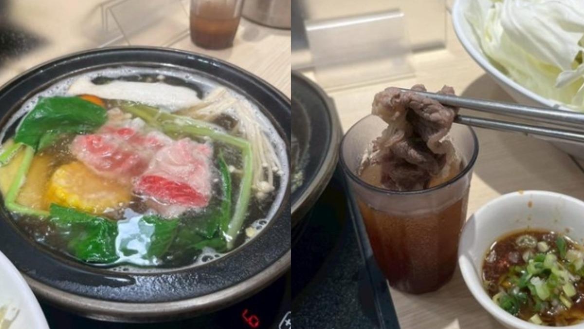網友實測火鍋肉片沾冰沙。(圖/翻攝自Dcard)