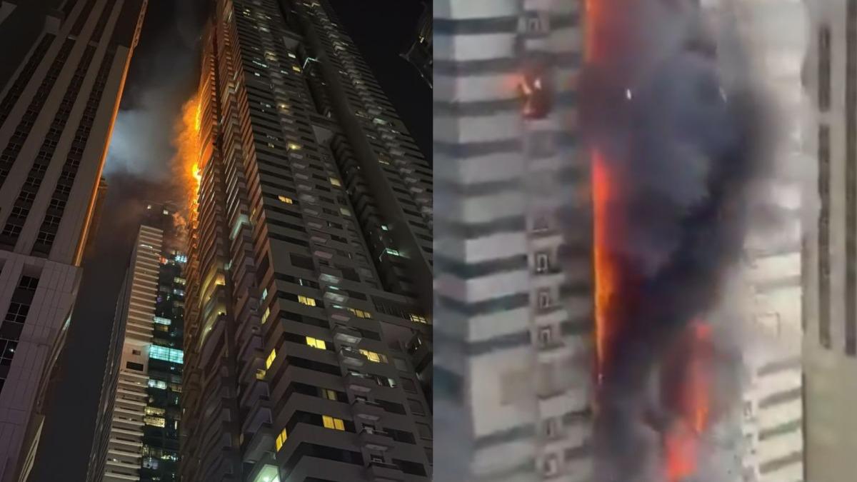 杜拜深夜火警!67層大樓串燒6小時 近4千人急逃「無人傷亡」