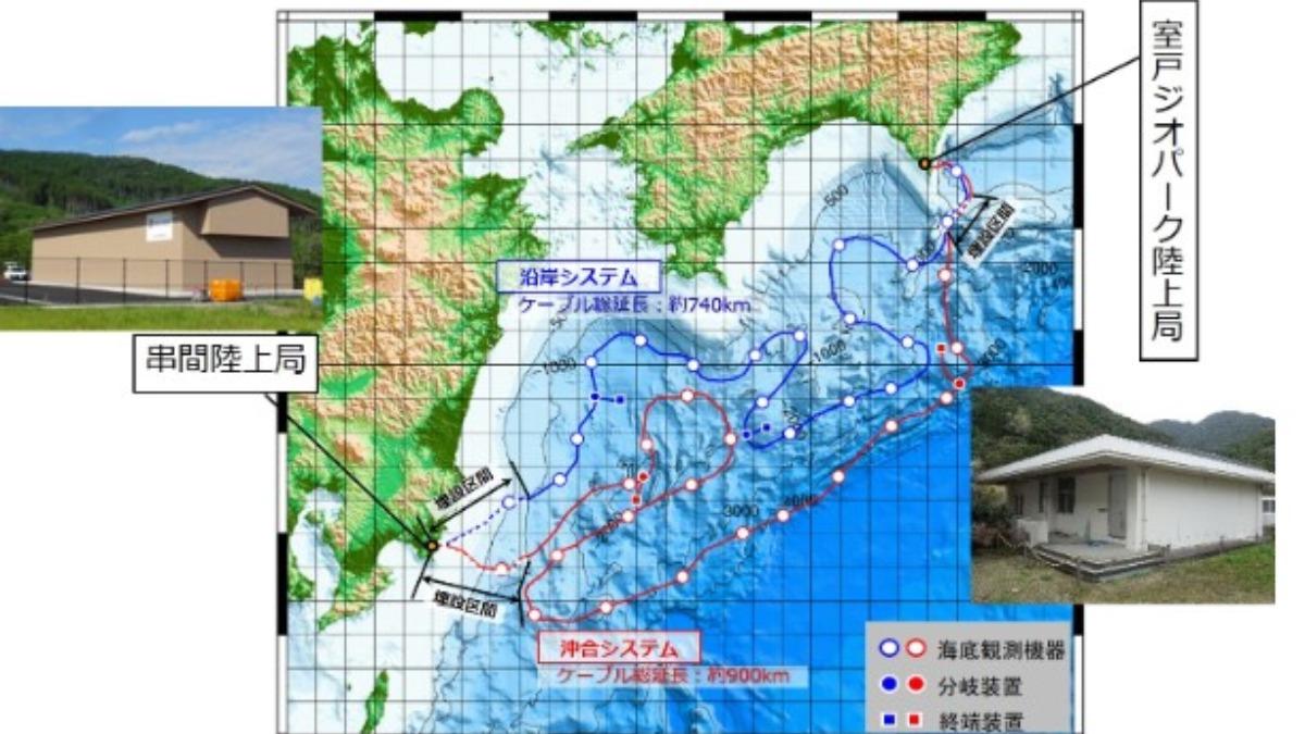 「N-net」觀測網路線設置圖。(圖/翻攝自 NIED)