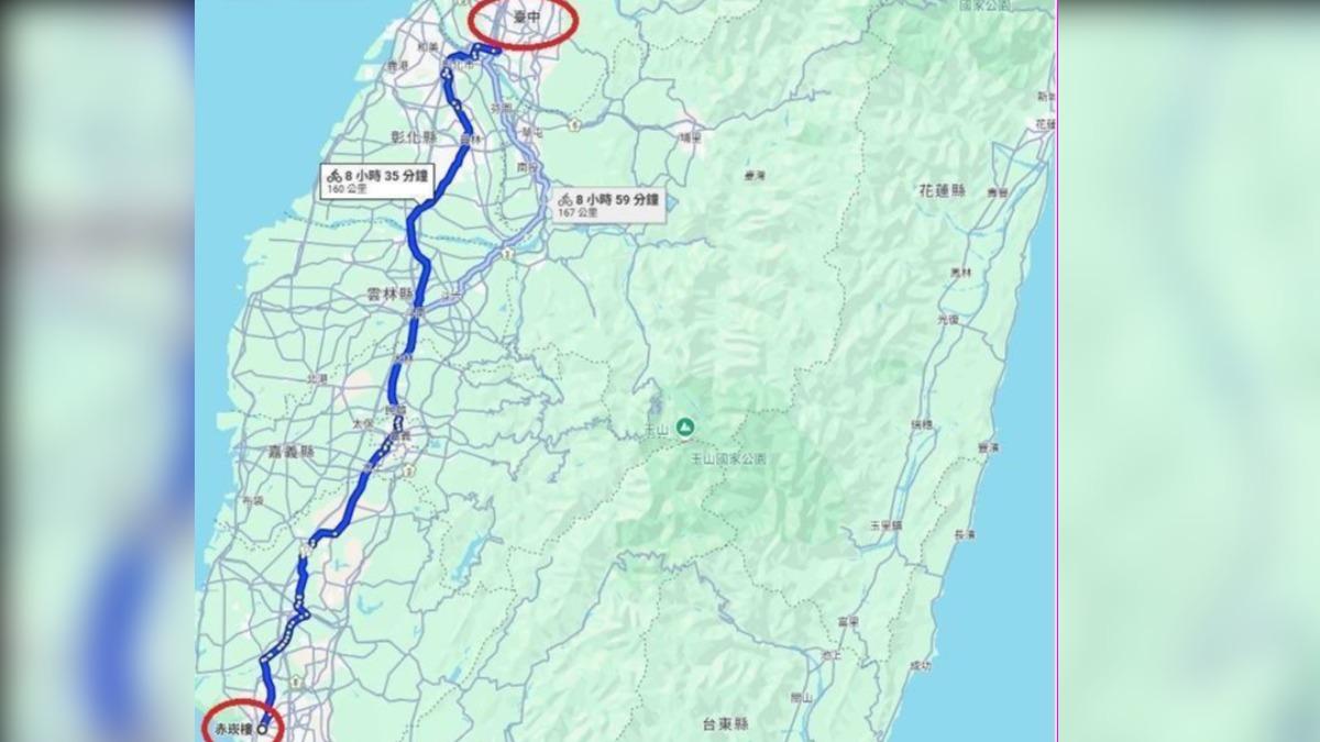 盧姓少年騎腳踏車返回彰化住家途中,不小心與朋友失散迷路。(圖/翻攝自Google map)