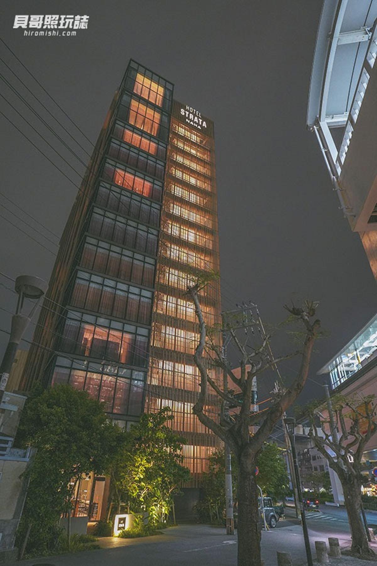 「Hotel STRATA Naha」就在單軌電車「美榮橋站」旁邊，從這邊走到國際通大街也只要８分鐘。（圖／翻攝自貝哥照玩誌）