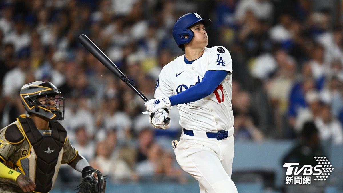 大谷翔平本場5次打擊敲出2支安打、打回2分打點。(圖/達志影像路透社)