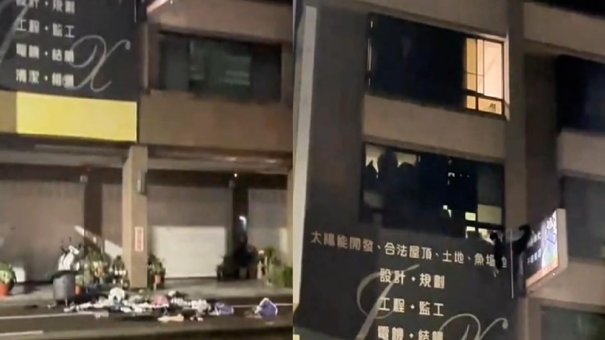 台南情侶爆走!失控女「從3樓狂丟」衣服、化妝櫃 嚇壞路人