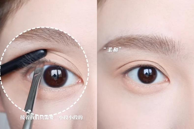 畫法1：自然內眼線。（圖／翻攝自小紅書@熊妮可）