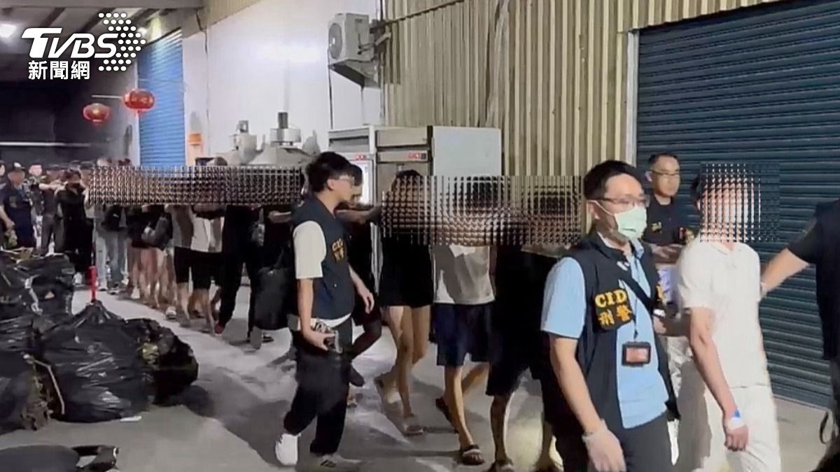 全案共逮54人,其中7人為逃逸移工。(圖/TVBS)