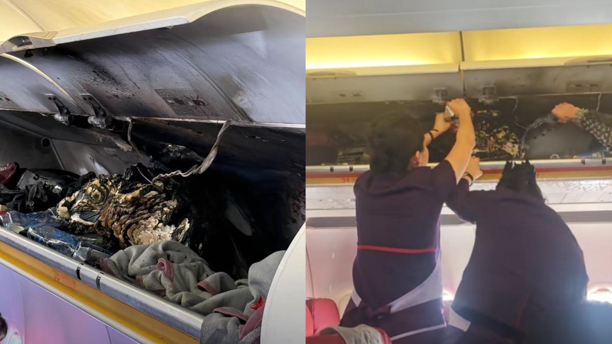 陸牌行動電源自燃!「空中起火」燒毀行李架 緊急回收49萬個