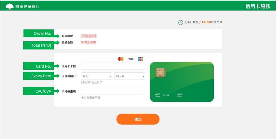 如果是信用卡付費，要在15分鐘內填寫信用卡資料。（圖／拓元售票系統）