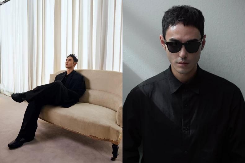 阮經天先是為Stone Island 2025春夏Ghost系列拍攝形象照,隨後又演繹出BALENCIAGA的獨特造型。(圖/翻攝自BALENCIAGA、KlassiC.)