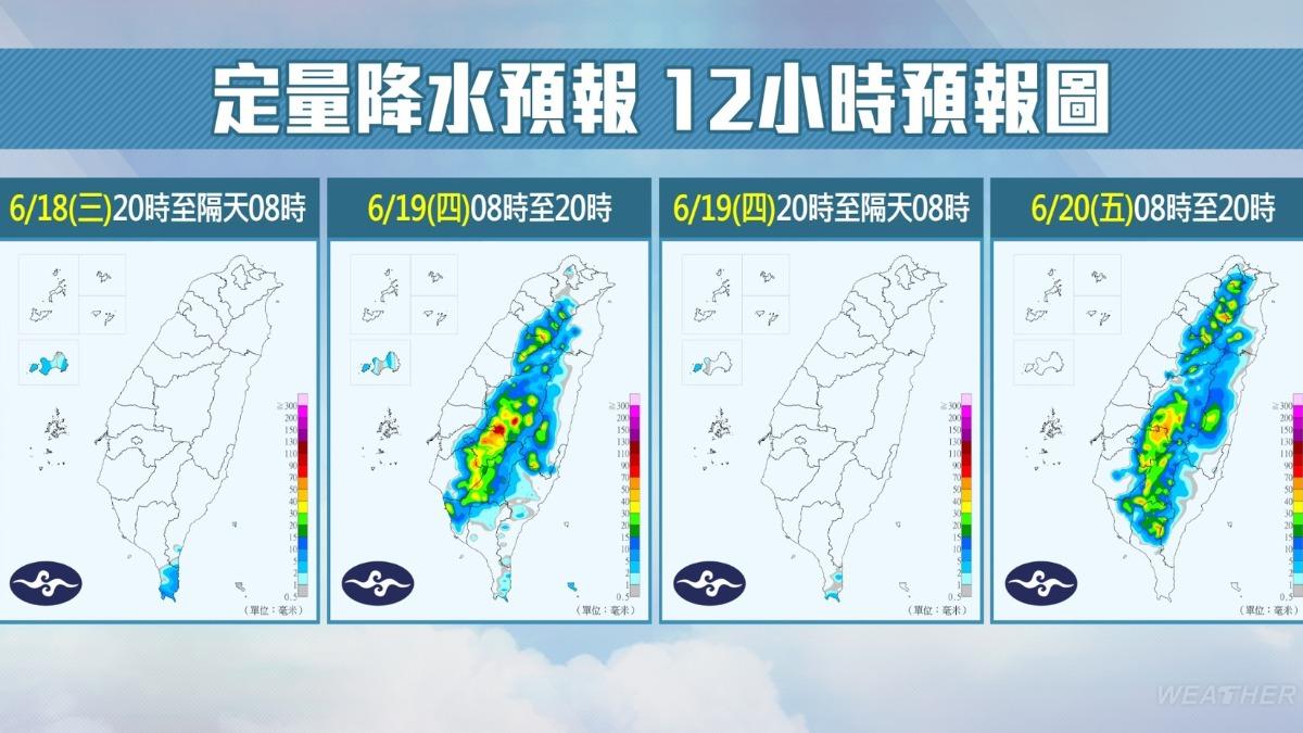 一週降雨趨勢。（圖／TVBS）