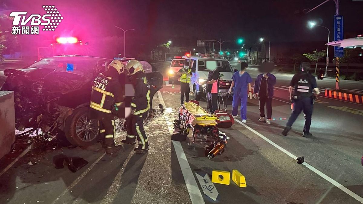 台中男酒駕遇死劫!驚悚自撞橋墩「車全毀」亡 麻吉也重傷
