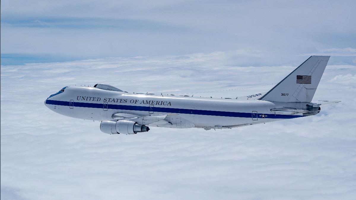 美國E-4B末日飛機現蹤在華府郊外安德魯聯合基地 (示意圖/美國國防部)