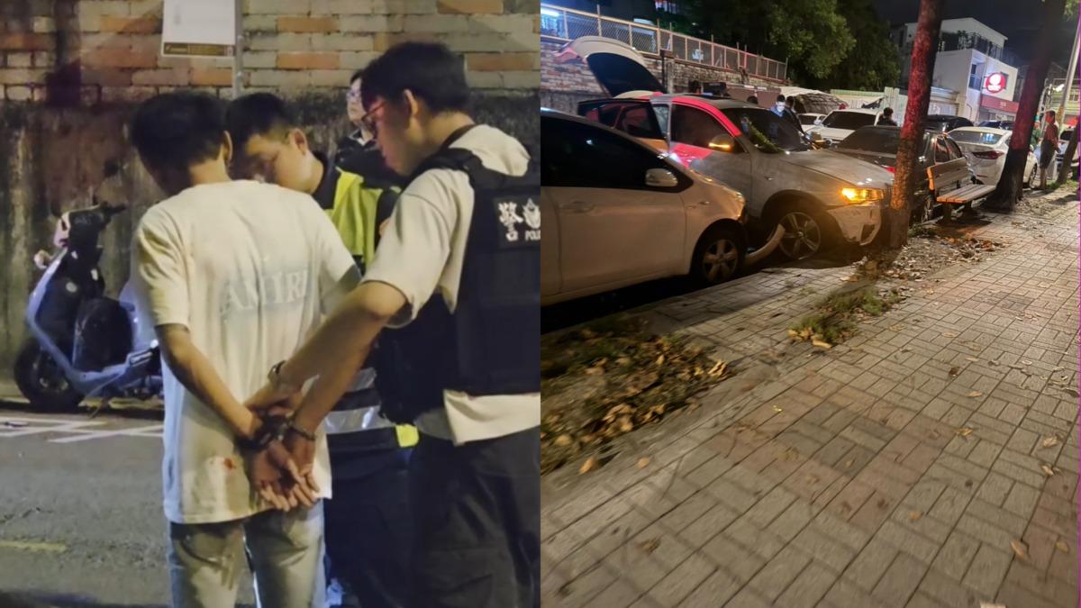 台中警匪追逐!毒犯擁5槍遭圍捕上膛對峙 撞警車流鼻血落網