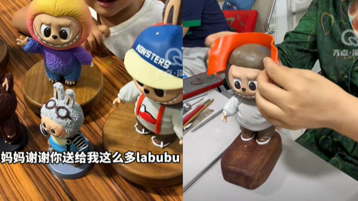 真「限量版」Labubu!巧手媽用黏土送兒 網:比原版好看