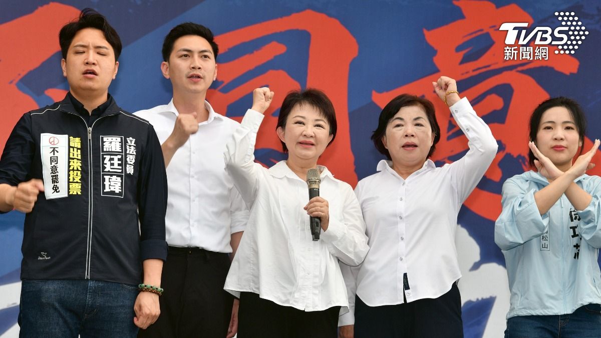 台中市長盧秀燕率領多位立委怒批賴清德惡鬥在野黨。(圖/胡瑞麒攝)