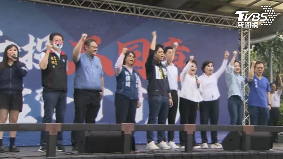 戰鬥藍反罷免造勢（圖／TVBS資料畫面）