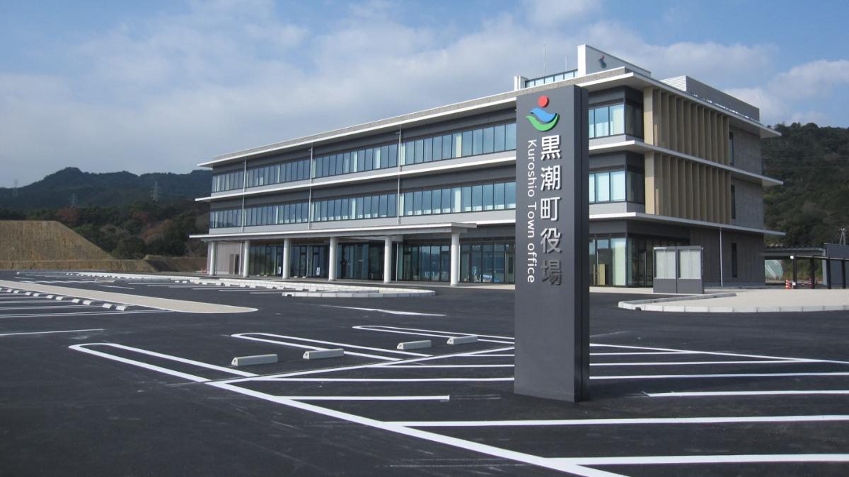 黑潮町新辦公室，已提前轉移到高處。(圖／黑潮町公所提供)