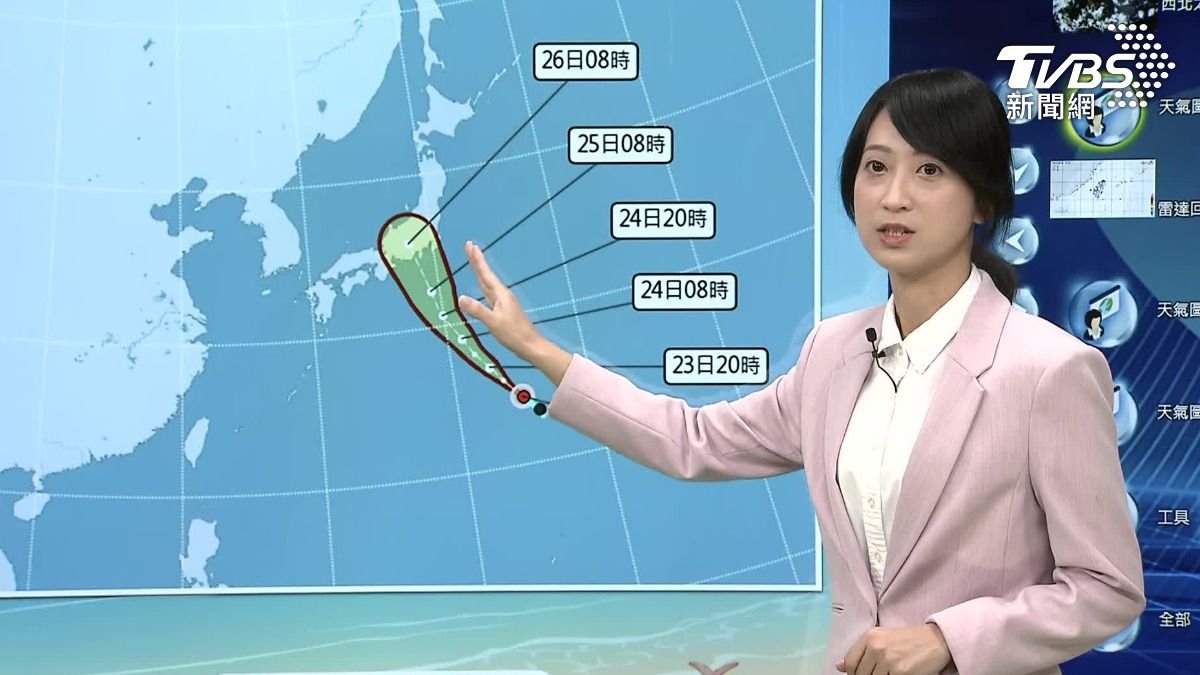 「聖帕」颱風23日上午生成。（圖／TVBS）