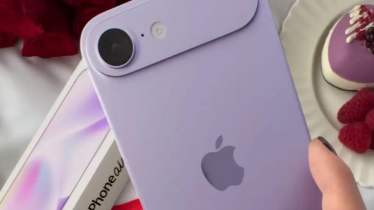 蘋果消息專家曼迪斯揭露紫色的iPhone 17模擬機。（圖／翻攝自 9to5mac）