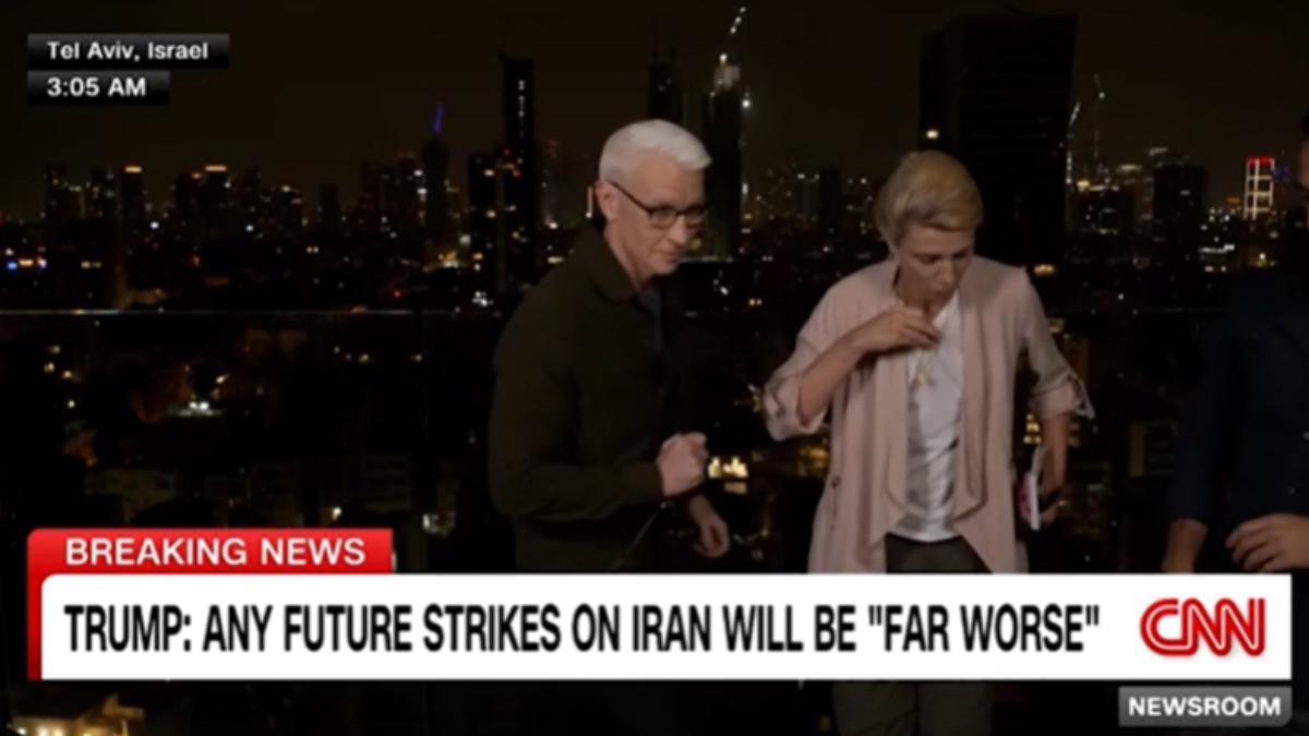有片/CNN主播以色列連線遇防空警報 邊逃邊播畫面曝
