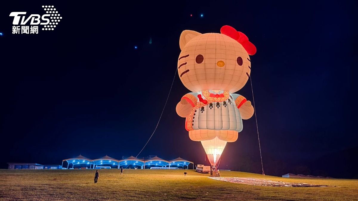 Hello Kitty熱氣球醫美歸隊 長高4米!夜空亮麗現身