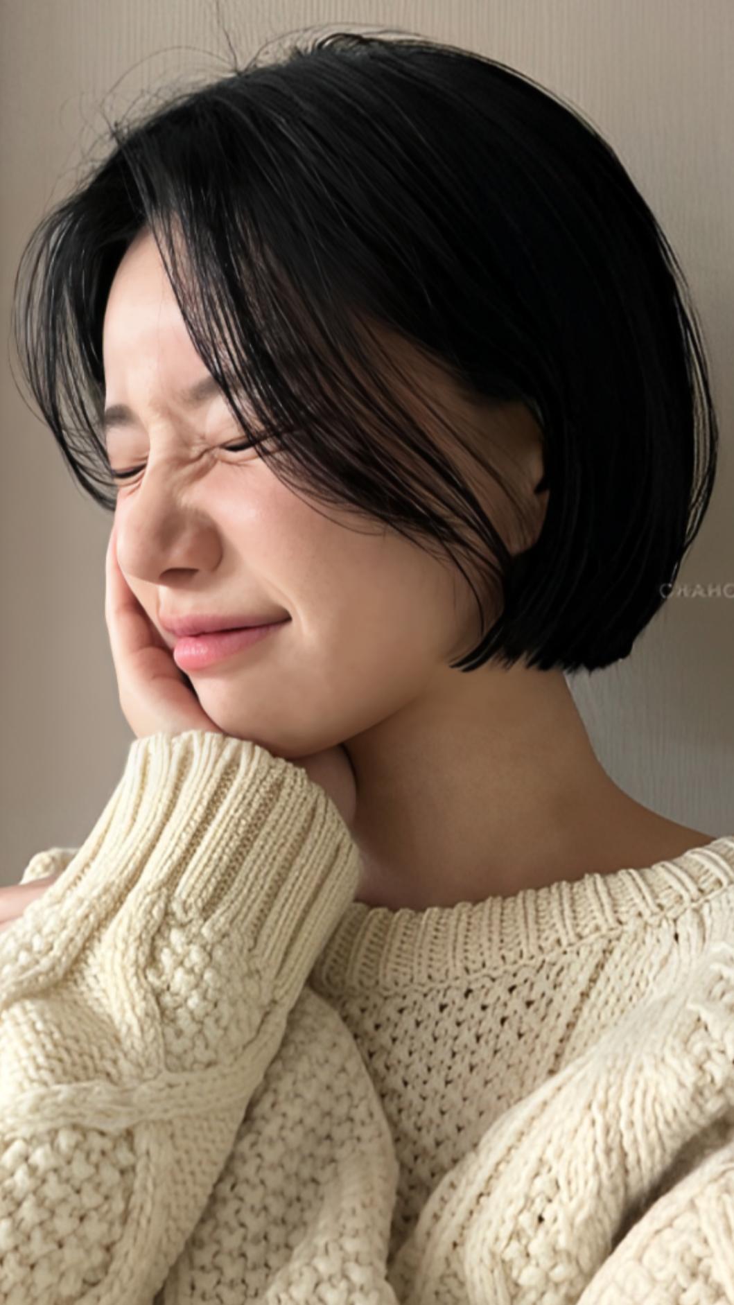 對層次短髮還有點小遲疑的話，可以從這款「低層次Bebe Cut」開始試試。（圖／翻攝自IG@jrranx）