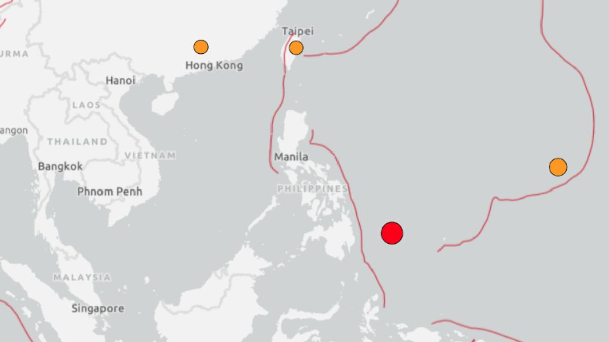 菲律賓東部海域發生規模6.3地震。（圖／翻攝自USGS）