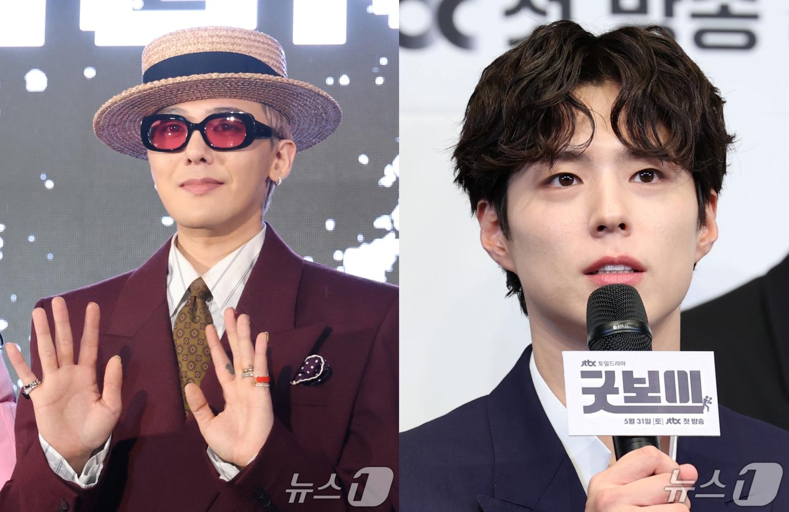 GD(左)生日當天捐款、朴寶劍婉拒收禮,這兩種是韓星目前慶生的主流方式。(圖/news1提供)