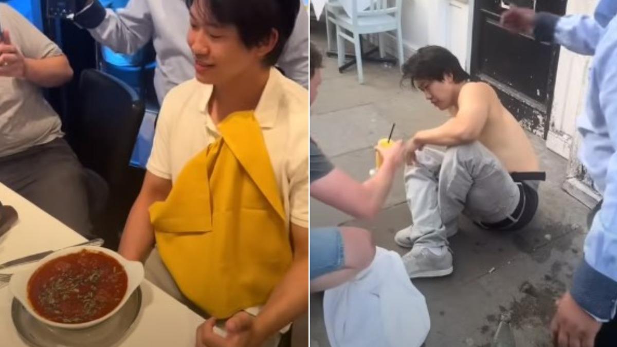 有片/他自信挑戰「世界最辣咖哩」 只吃一口辣到脫衣倒路邊