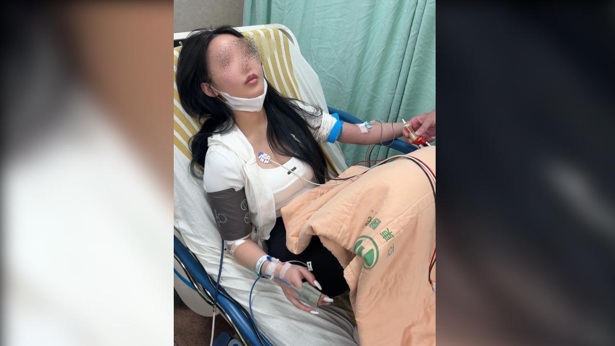 胡小姐指控，其他醫師診斷是「肉毒過量」，後續回台緊急就醫，在醫院住院五天治療。（圖／當事人提供）