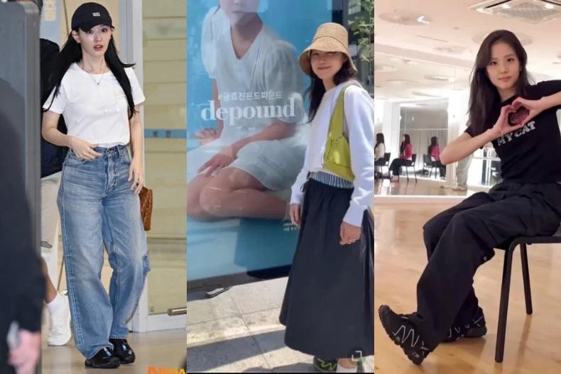 不只素人街拍愛穿,許多韓國女星也都被 Salomon 圈粉!(圖/翻攝自naver、IG@rovvxhyo、小紅書@Just小新)