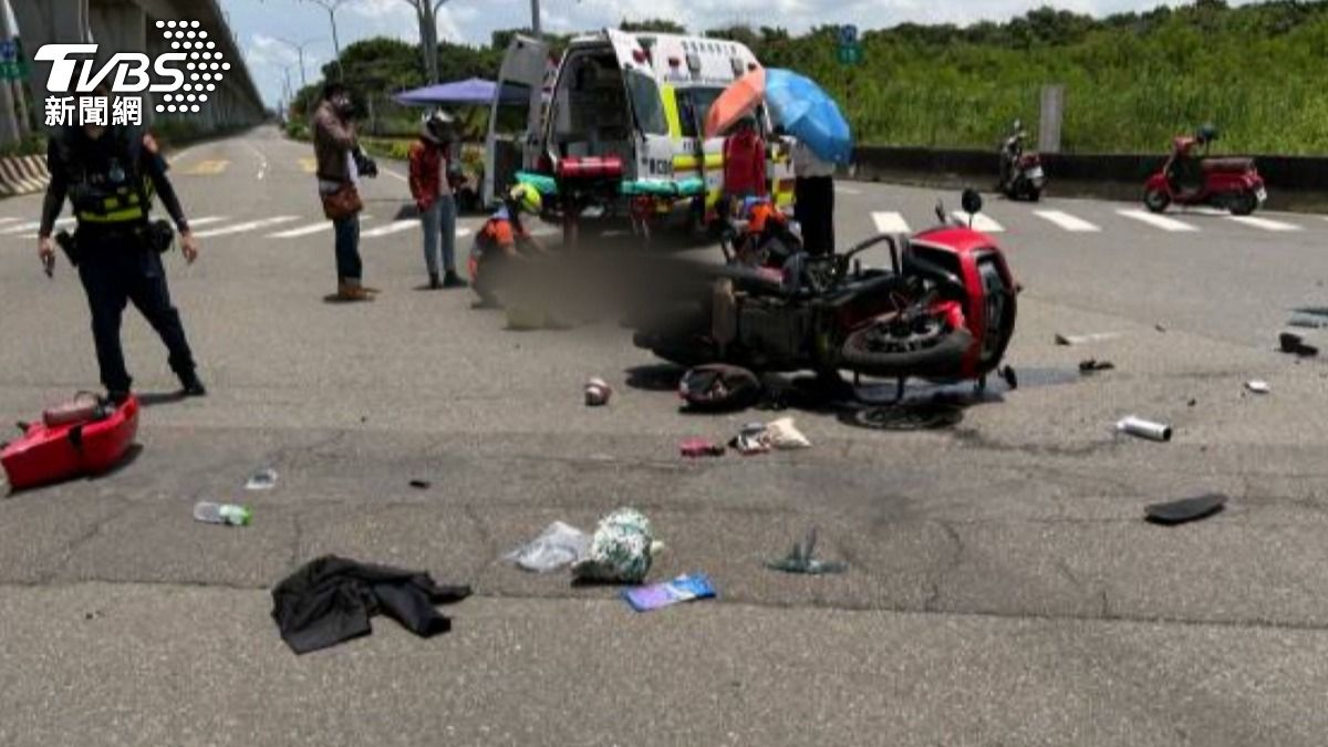 市價149萬元以上的「赤兔馬」是女隊長的愛車,車禍後嚴重毀損。(圖/TVBS)