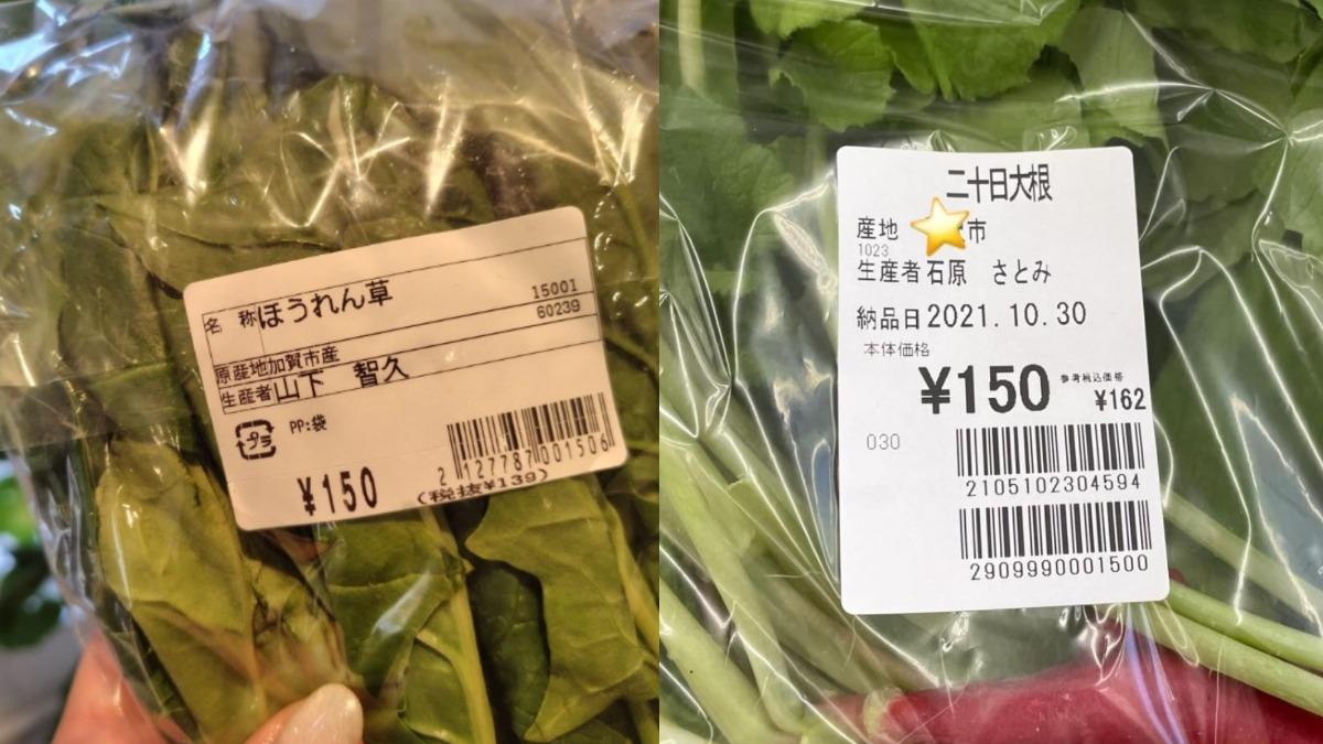 不少日本網友都曾在蔬菜上意外發現生產者與藝人同名同姓。(圖/翻攝自Threads)