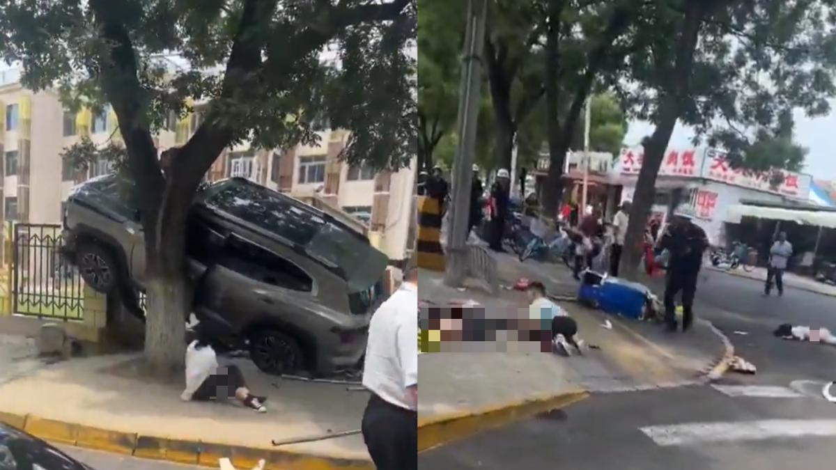 驚悚畫面!北京汽車衝撞小學生7人倒地 警方冷處理遭網罵翻