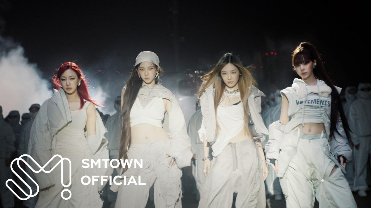 南韓人氣女團aespa今(27)日中午12點(台灣時間)在各平台公開最新單曲《Dirty Work》。(圖/翻攝自SMTOWN臉書)