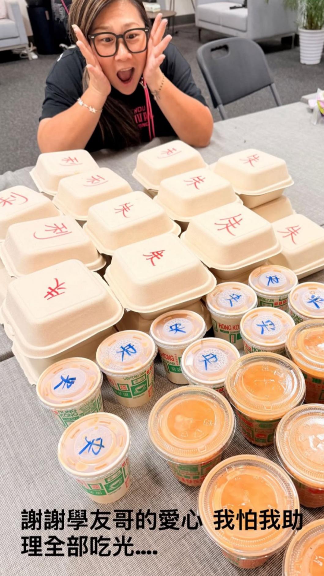 周董曬出張學友的愛心餐點以及飲料。(圖/翻攝自周杰倫IG)