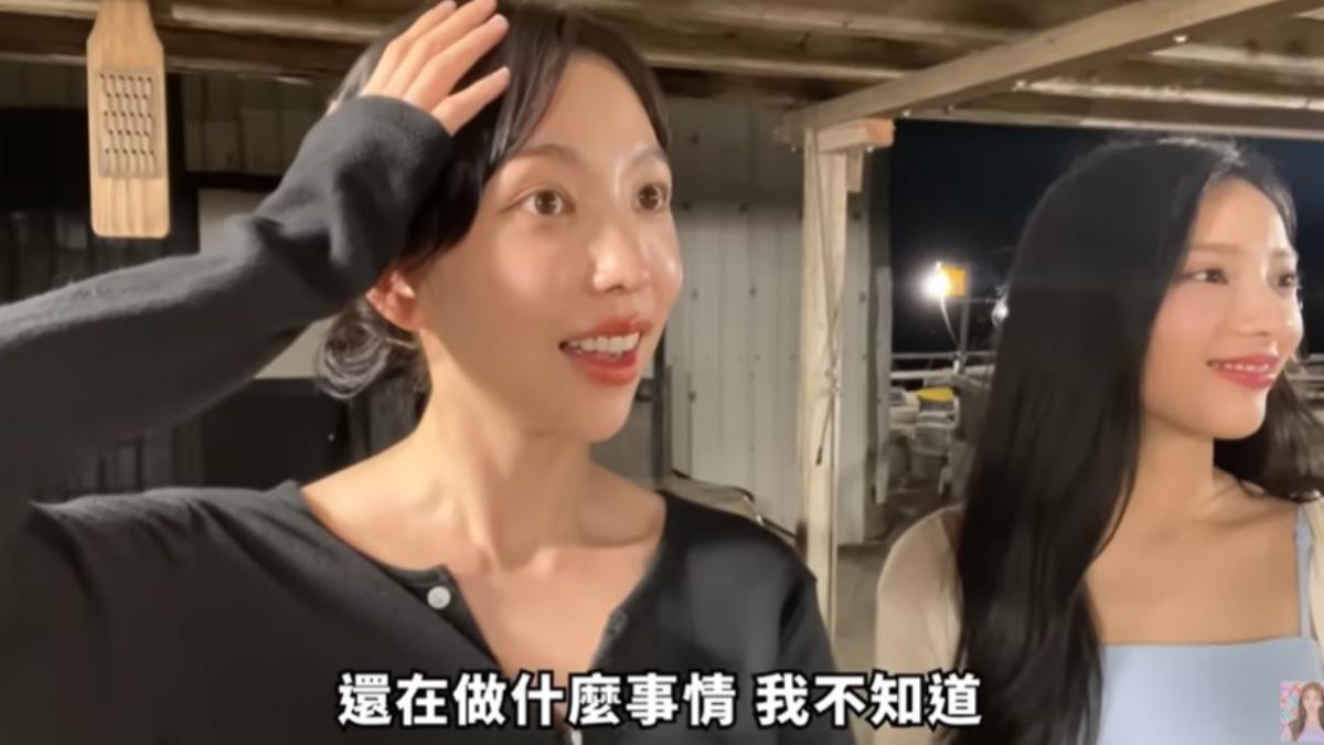 阿家生蠔老闆向尹到怡與李家儀說「這麼漂亮的女生,這麼晚不知道在幹嘛」。(圖/翻攝自尹到怡YT)