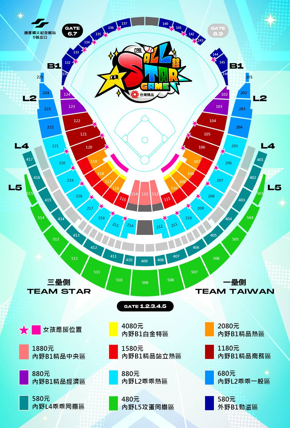 中職明星賽-中職明星賽啦啦隊-中職明星賽啦啦隊站位