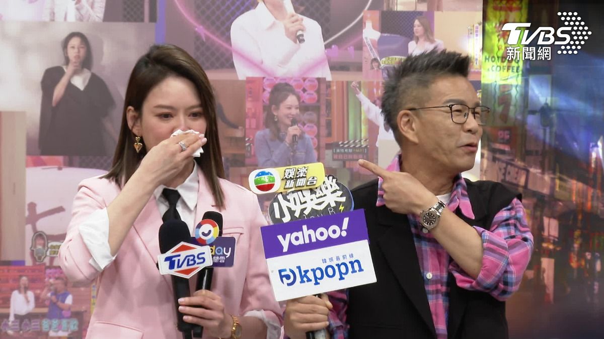 Melody最後一天進棚錄製《11點熱吵店》受訪落淚。(圖/TVBS)