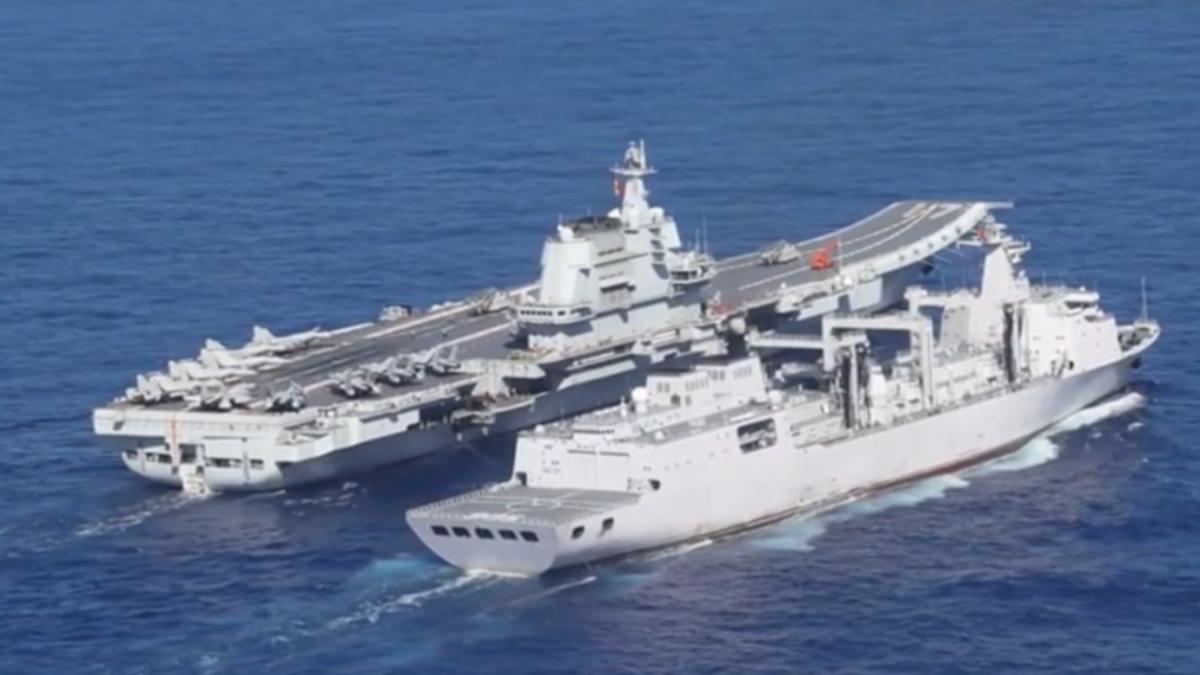 中共遼寧艦和山東艦航艦編隊，完成遠海實戰化訓練返回母港。（圖／CCTV+）