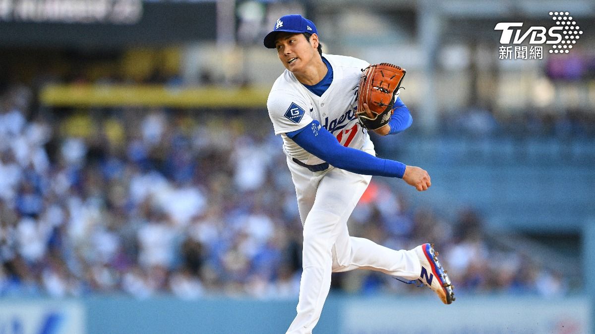 大谷翔平投球。(圖/達志影像美聯社)