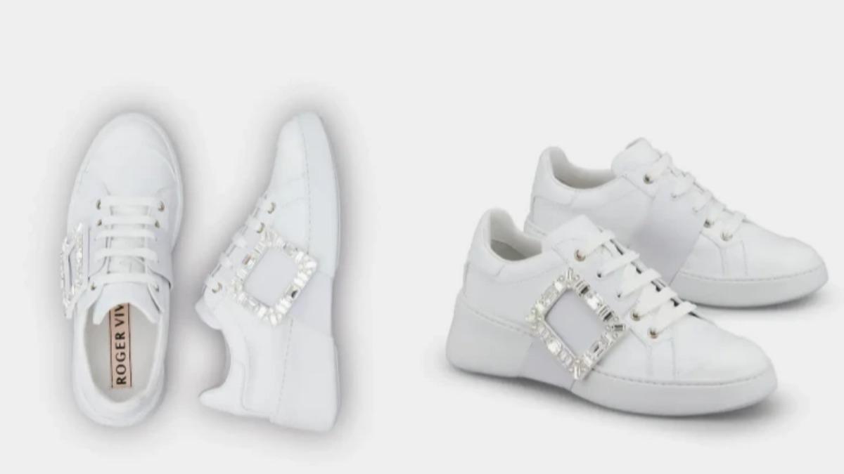 Roger Vivier Viv' Skate皮革運動鞋,約N台幣45,956。(圖/Roger Vivier)